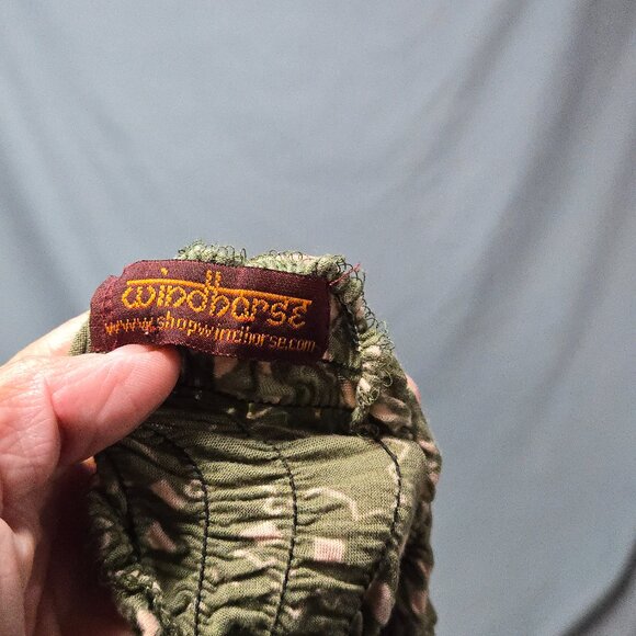 Windhorse Green Maxi Dress with Smocked Waist – Size Appears Large - Picture 3 of 7